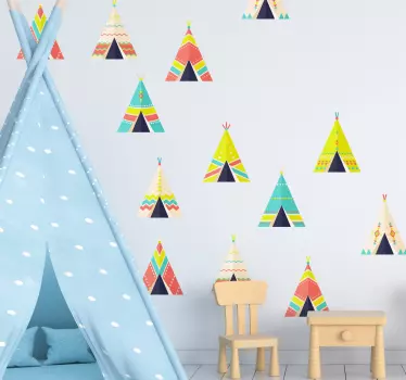 Autocolante decorativo para bebé Pacote de 30 triângulos com tend - TenStickers
