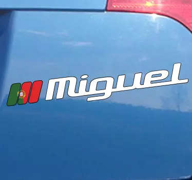 Autocolante decorativo para carros Bandeira de portugal em retâng - TenStickers