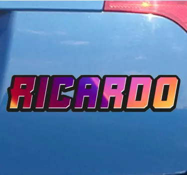 Autocolante decorativo para carros desporto neon nome personaliza - TenStickers