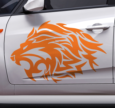 Autocolante decorativo para carros Leão tribal - TenStickers