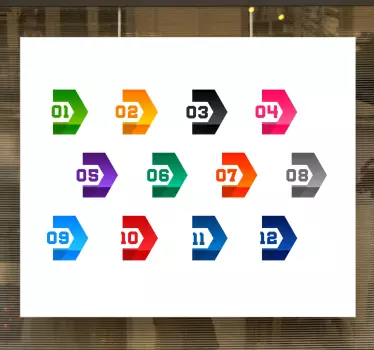 Autocolante decorativo para carros Marcadores de número de direçã - TenStickers
