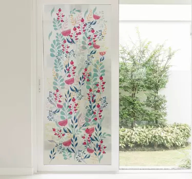 Autocolante decorativo para janela flores - TenStickers