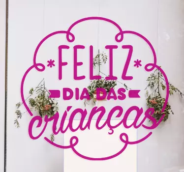 Vinil decorativo para montras Nuvem Feliz Dia das Crianças - TenStickers
