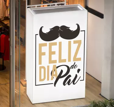Autocolante decorativo para montras Quadro Feliz Dia do Pai  - TenStickers