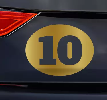 Autocolante para carros números dourados - TenStickers