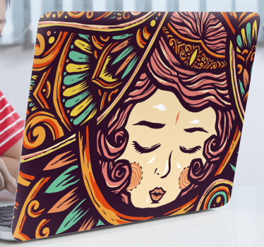 Autocolante decorativo para PC Desenho de uma mulher - TenStickers