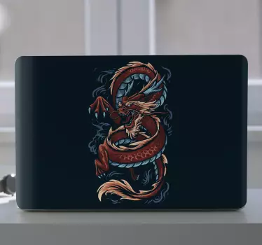 Autocolante decorativo para PC Ilustração de dragão chinês - TenStickers