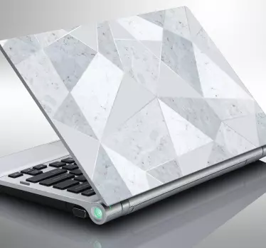 Autocolante decorativo para PC Mármore triangular cinza simples - TenStickers