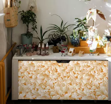 Vinil para móveis Padrão floral elegante - TenStickers
