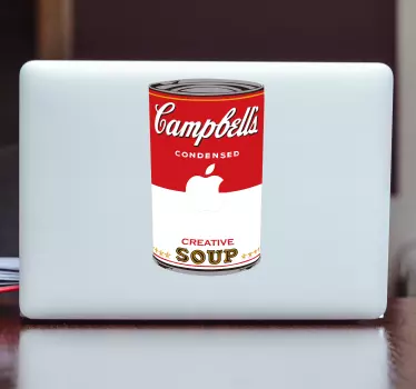 Autocolante decorativo para PC Sopa de campbells - TenStickers