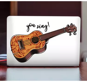 Autocolante decorativo para PC Ukulele você canta texto - TenStickers