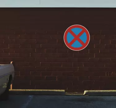 Autocolante decorativo proibido parar e estacionar - TenStickers