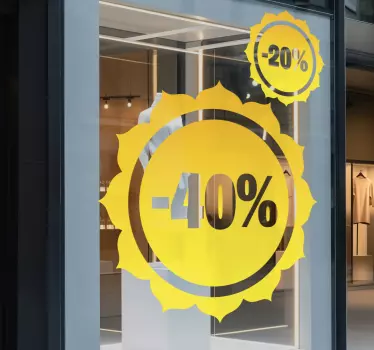 Autocolante Promoções desconto de sol de verão - TenStickers