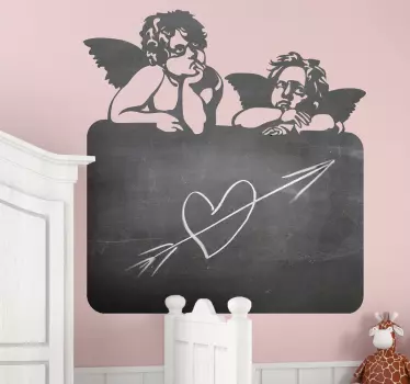Autocolante decorativo quadro de ardósia de anjinhos - TenStickers