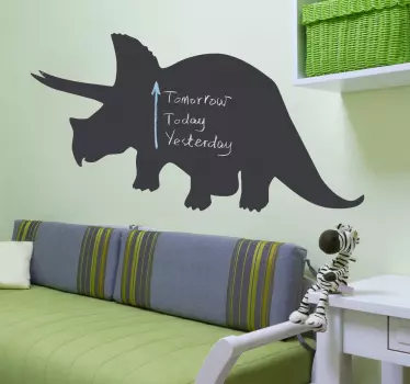 Autocolante decorativo quadro negro do triceratops - TenStickers