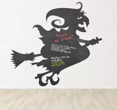 Autocolante decorativo quadro preto bruxa - TenStickers