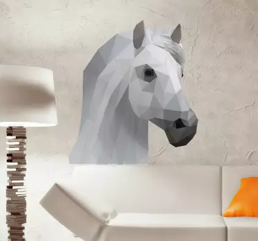 Autocolante decorativo retrato de cavalo - TenStickers