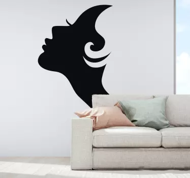 Autocolante decorativo retrato mulher - TenStickers
