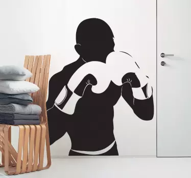 Autocolante decorativo silhueta boxista - TenStickers
