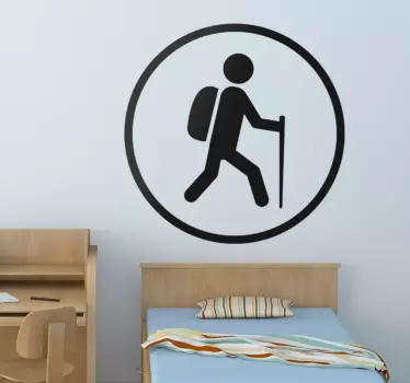 Autocolante decorativo sinal montanhista - TenStickers