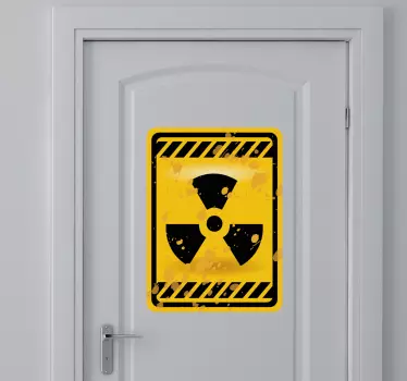 Autocolante decorativo sinal radioatividade - TenStickers