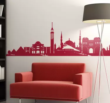 Autocolante decorativo skyline Cairo - TenStickers