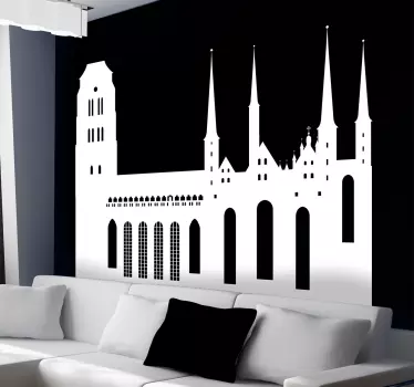 Autocolante decorativo skyline Gdansk - TenStickers