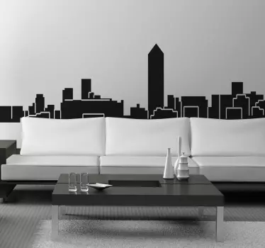 Autocolante decorativo skyline Lyon - TenStickers