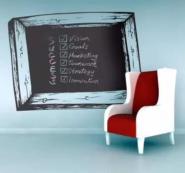 Autocolante decorativo tábua rasa quadro preto - TenStickers