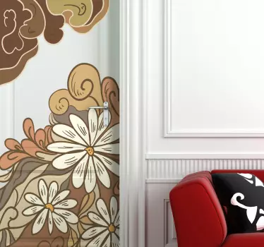 Autocolante decorativo vintage flores - TenStickers