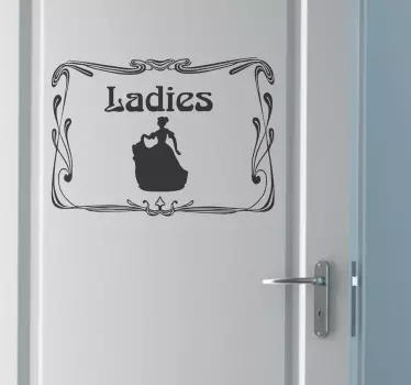 Autocolante vintage casa de banho feminino - TenStickers