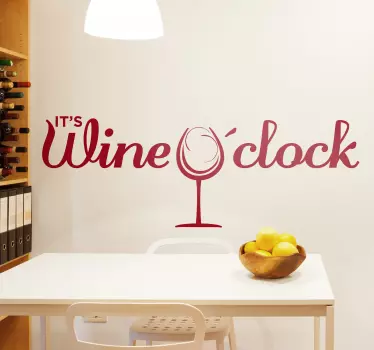 Autocolante decorativo Wine O'clock - TenStickers