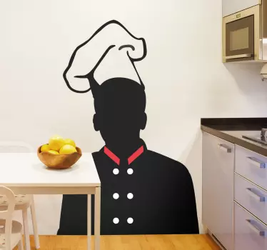 Autocolante decorativo chapéu de chef de silhueta - TenStickers