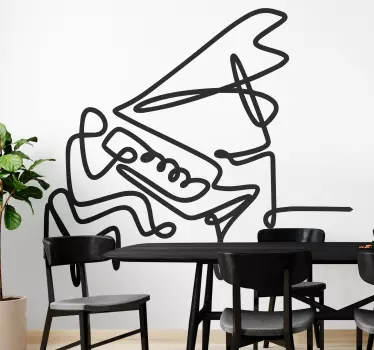 Autocolante decorativos de música clássica produtofofo do pianist - TenStickers