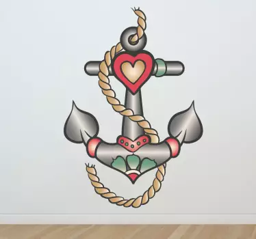 Autocolante decorativos tatuagem âncora - TenStickers