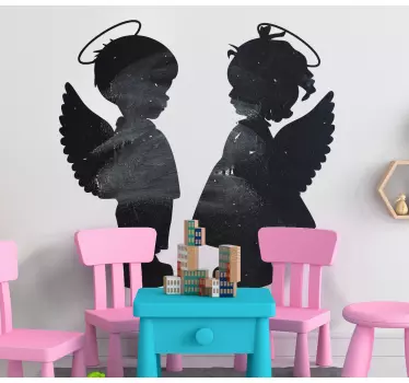 Autocolante decoritivo quadros em vinil Incríveis duas silhuetas  - TenStickers
