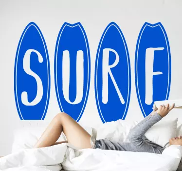 Autocolante desportivo surf em pranchas - TenStickers