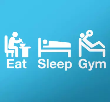 Autocolante eat sleep gym - TenStickers