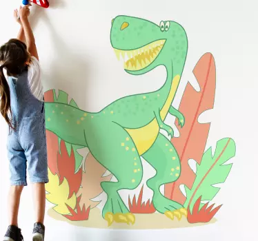 Autocolante figura de dinossauro colorido - TenStickers
