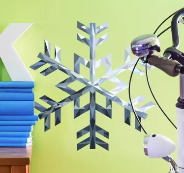 Autocolante floco de neve prata - TenStickers