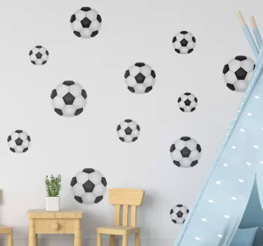 Autocolante Futebol Tamanhos diferentes de futebol - TenStickers