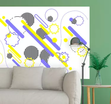 Autocolante geométrico arranjo de padrões geométricos - TenStickers