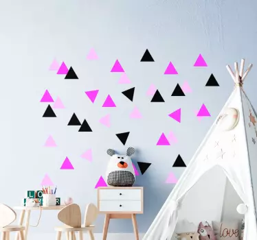 Autocolante geométrico arranjo triangular vibrante - TenStickers