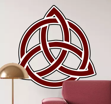Autocolante geométrico desenho de nó celta - TenStickers