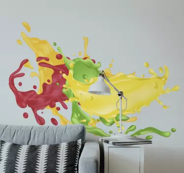 Autocolante geométrico formas de cores vibrantes - TenStickers