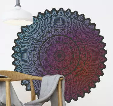 Autocolante geométrico padrão circular intrincado - TenStickers