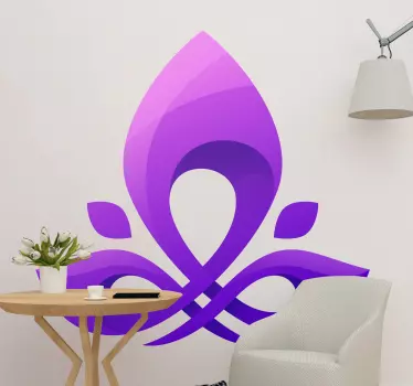 Autocolante geométrico padrão roxo elegante - TenStickers