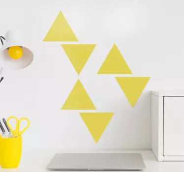 Autocolante geométrico triângulos estilosos - TenStickers