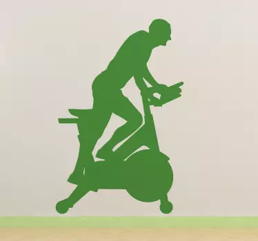 Autocolante ginásio fitness bicicleta estática - TenStickers