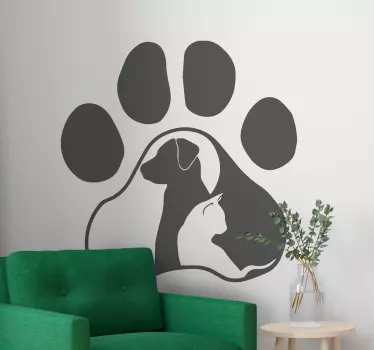 Autocolante impressão de patinha estilizada - TenStickers